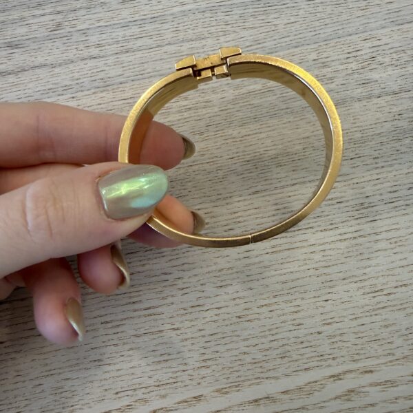 Hermes Enamel Narrow Clic Clac H Bracelet PM Bleu