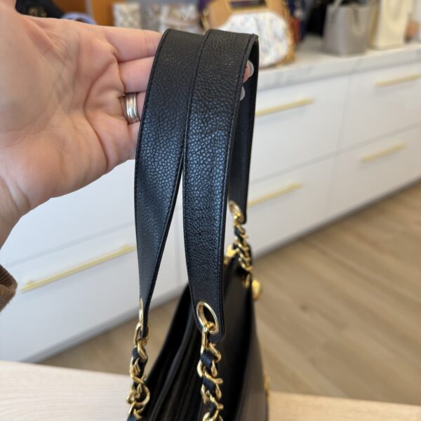 Chanel Caviar Triple CC Shoulder Bag Black 24K Gold Hardware