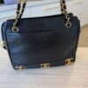 Chanel Caviar Triple CC Shoulder Bag Black 24K Gold Hardware