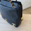 Chanel Caviar Triple CC Shoulder Bag Black 24K Gold Hardware