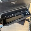 Chanel Caviar Quilted CC Logo Wallet on Chain WOC Black SHW
