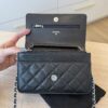 Chanel Caviar Quilted CC Logo Wallet on Chain WOC Black SHW