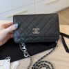 Chanel Caviar Quilted CC Logo Wallet on Chain WOC Black SHW