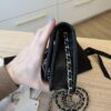 Chanel Caviar Quilted CC Logo Wallet on Chain WOC Black SHW