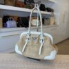 Prada Wicker Tote and Shoulder Bag White