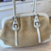 Prada Wicker Tote and Shoulder Bag White