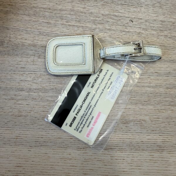 Prada Wicker Tote and Shoulder Bag White