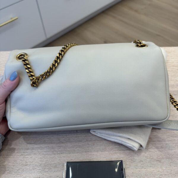 Saint Laurent (YSL) Calypso Shoulder Bag Cream Soft