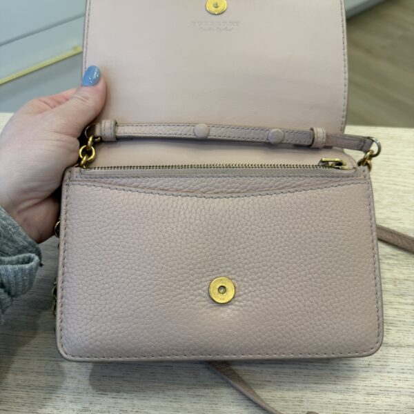 Burberry Embossed Logo Crossbody Wallet on Chain