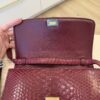 Celine Red/Black Python Medium Classic Box Shoulder Bag