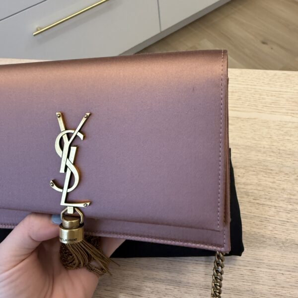 Saint Laurent (YSL) Satin Kate Tassel Wallet On Chain Bag