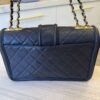 Chanel Leather Medium Elegant CC Flap Bag Navy