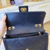 Chanel Leather Medium Elegant CC Flap Bag Navy
