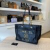 Chanel Aged Calfskin Small Charms Deauville Tote Black