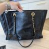 Chanel Aged Calfskin Small Charms Deauville Tote Black