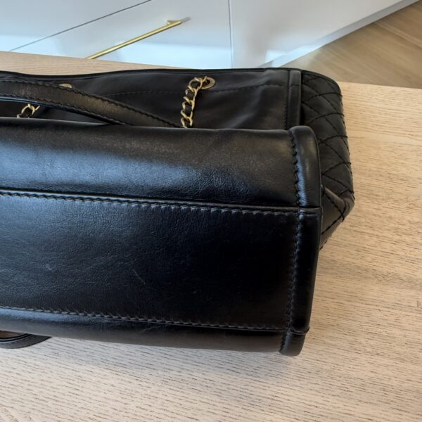 Chanel Aged Calfskin Small Charms Deauville Tote Black