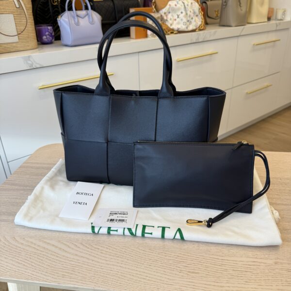Bottega Veneta Small Arco Intreccio Leather Tote Space and Gold
