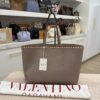 Valentino Garavani Rockstud Grainy Calfskin Tote Bag