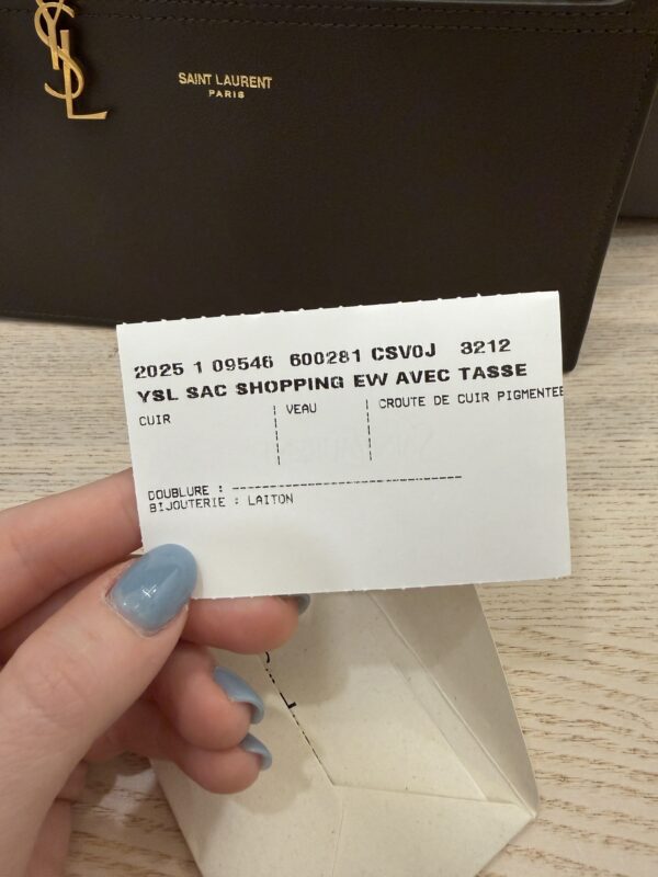 Saint Laurent (YSL) Calfskin Large Shopping Tote