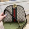 Gucci GG Ophidia Dome Shoulder Bag GG Coated Canvas Small