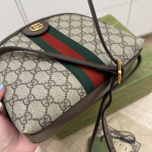 Gucci GG Ophidia Dome Shoulder Bag GG Coated Canvas Small