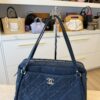 Chanel Iridescent Calfskin Quilted Relax CC Camera Case Navy
