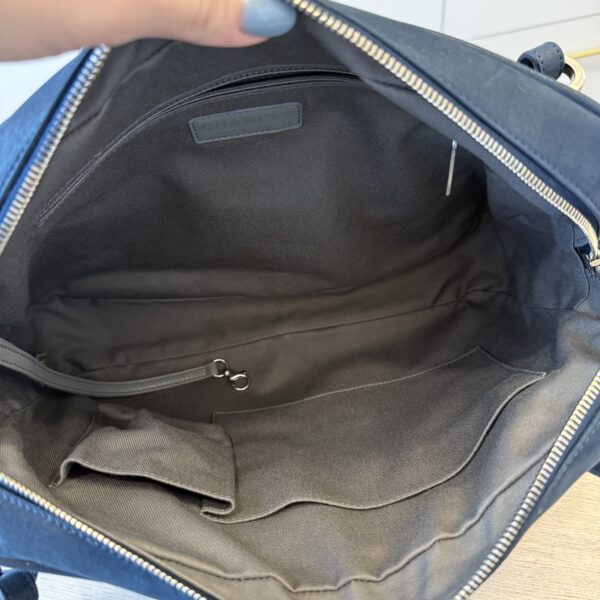 Chanel Iridescent Calfskin Quilted Relax CC Camera Case Navy