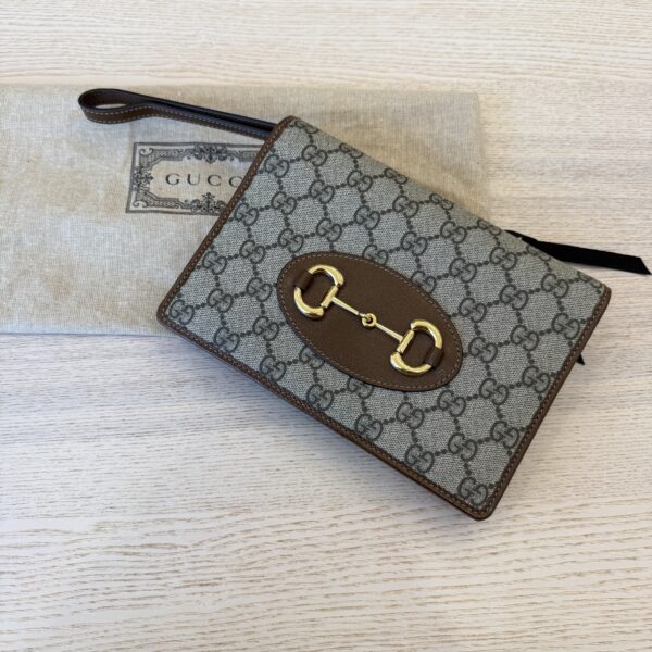 Gucci Horsebit 1955 Brown Wrist Wallet