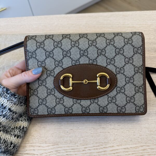 Gucci Horsebit 1955 Brown Wrist Wallet