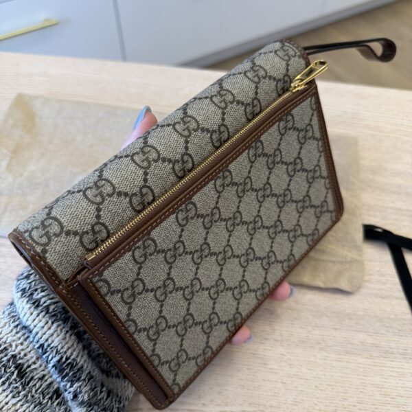 Gucci Horsebit 1955 Brown Wrist Wallet