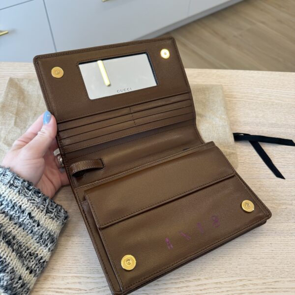 Gucci Horsebit 1955 Brown Wrist Wallet