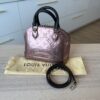 Louis Vuitton Alma Handbag Metallic Monogram Vernis with Leather BB