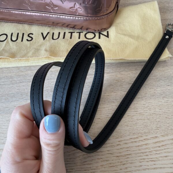 Louis Vuitton Alma Handbag Metallic Monogram Vernis with Leather BB