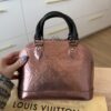 Louis Vuitton Alma Handbag Metallic Monogram Vernis with Leather BB