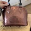 Louis Vuitton Alma Handbag Metallic Monogram Vernis with Leather BB
