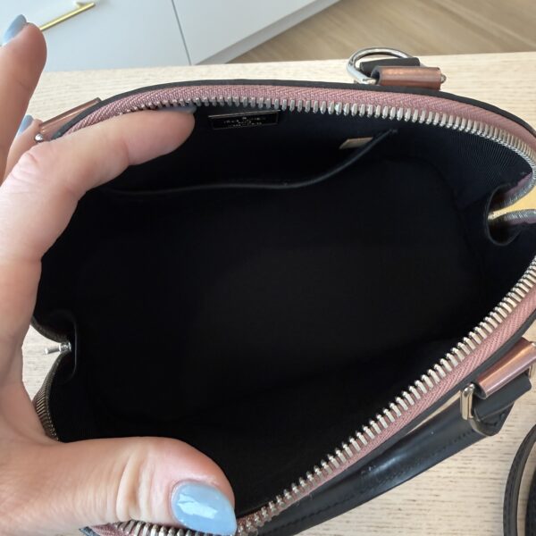 Louis Vuitton Alma Handbag Metallic Monogram Vernis with Leather BB