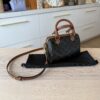 Celine Small Boston in Triomphe Canvas and Calfskin