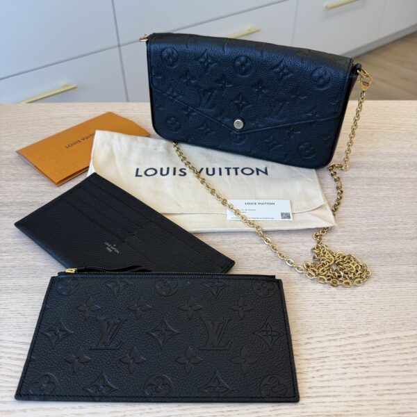 Louis Vuitton Empreinte Pochette Felicie Chain Wallet Noir