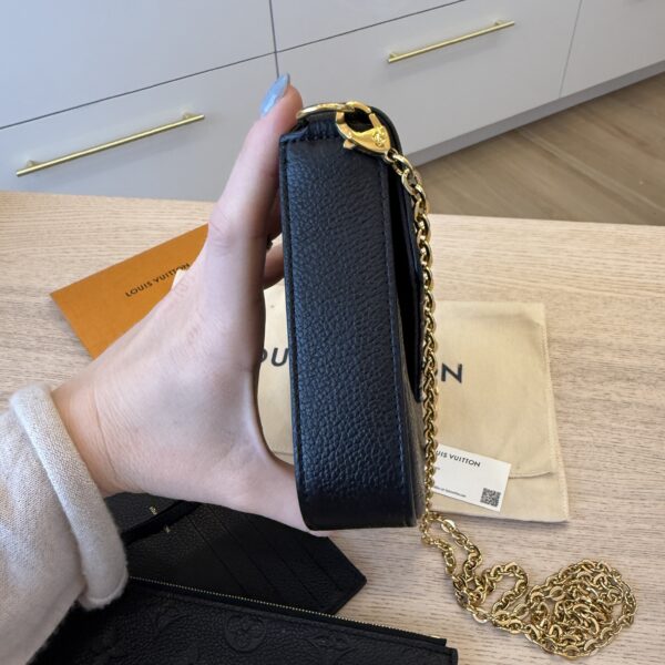 Louis Vuitton Empreinte Pochette Felicie Chain Wallet Noir