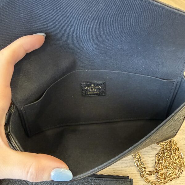 Louis Vuitton Empreinte Pochette Felicie Chain Wallet Noir