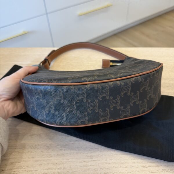 Celine Ava Bag in Triomphe Canvas and Calfskin