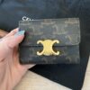 Celine Compact Wallet with Coin Triomphe Canvas