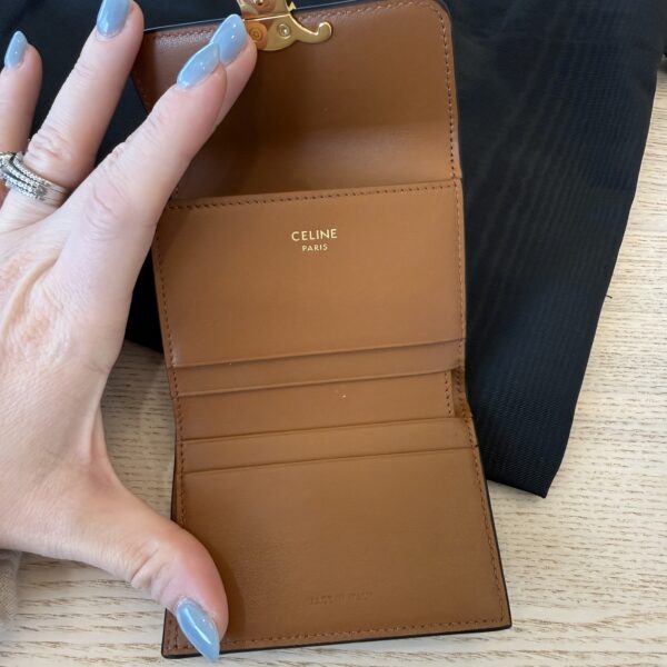 Celine Compact Wallet with Coin Triomphe Canvas