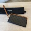 Celine Long Pouch with Strap in Triomphe Canvas and Calfskin
