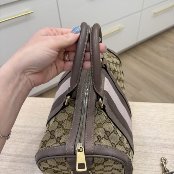 Gucci Monogram Vintage Web Medium Boston