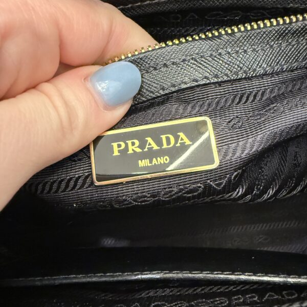 Prada Saffiano Small Galleria Double Zip Tote Black