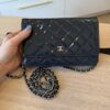 Chanel Patent Quilted CC Logo Wallet on Chain WOC