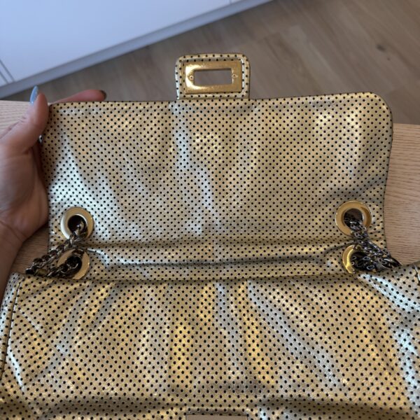 Chanel Metallic Gold Perforated Leather 2.55 Reissue Flap 225