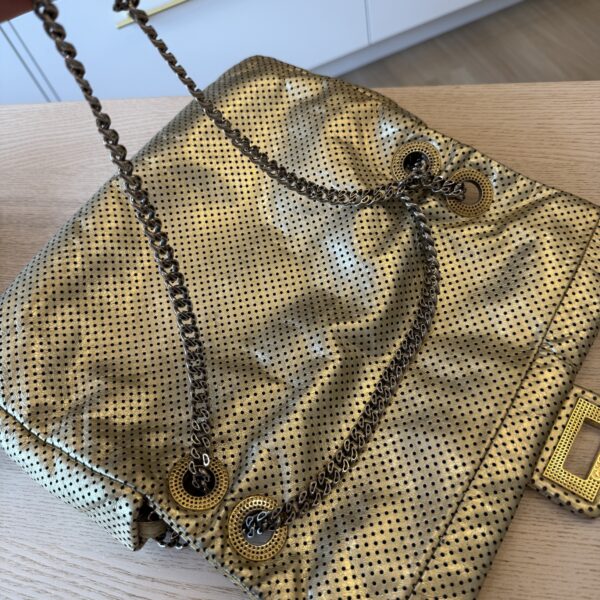 Chanel Metallic Gold Perforated Leather 2.55 Reissue Flap 225