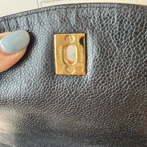 Chanel 24K Triple CC Backpack Black Gold Hardware